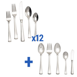 A photo of Column Frosted 65pc Service for 12