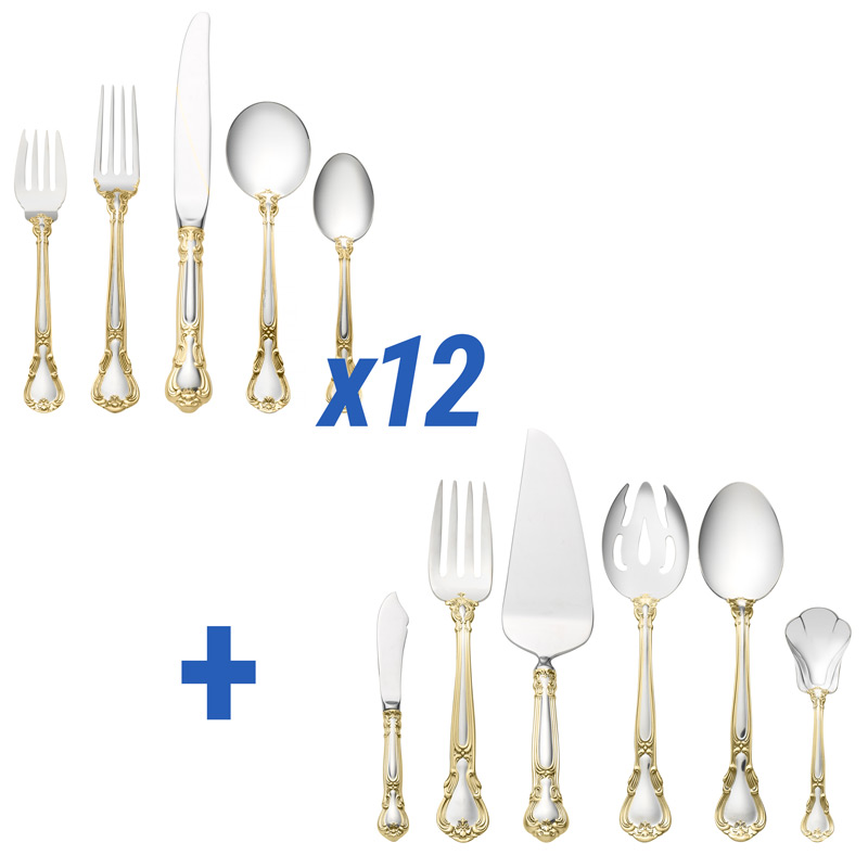 Chantilly Gold 66pc Dinner Set, Cream Soup