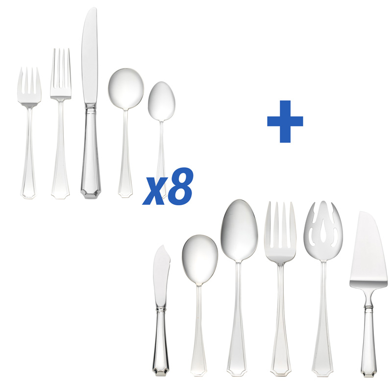 Fairfax 46pc Place Set, Cream Soup