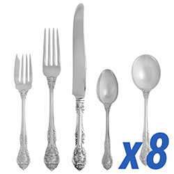 46pc Dinner Set, Cream Soup