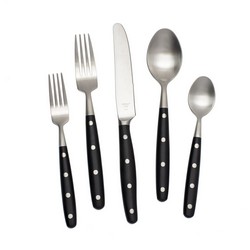 A photo of Lyon Ebony 5pc Place Setting