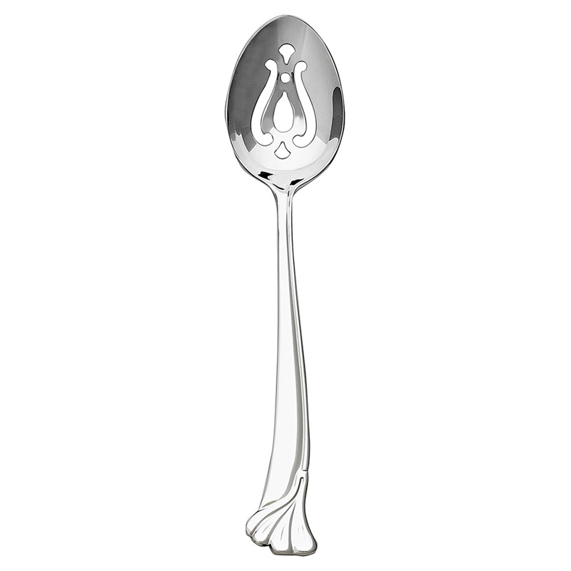 A photo of Ginkgo Leaf Pierced Serving Spoon