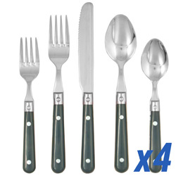 Le Prix Hunter Green 20pc Service for 4