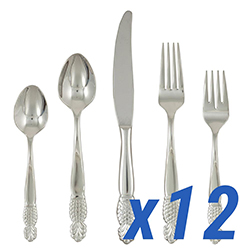 A photo of Pineapple 62pc Service for 12