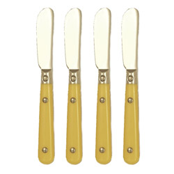 Le Prix Mimosa Yellow Butter Spreader Set of 4