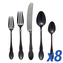 A photo of Ebony 40 Piece Service for 8