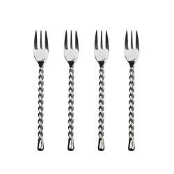 Silver Tear 4 Piece Cocktail Fork Set