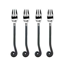 A photo of Treble Clef 4 Piece Cocktail Fork Set
