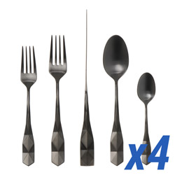 Stealth Black 20 Piece Service for 4