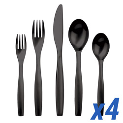 A photo of Loft Black 20 Piece Service for 4