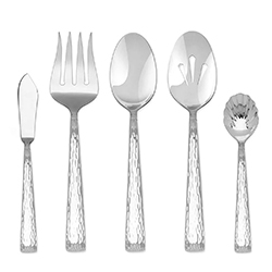 Brocade Hammered 5pc Serving Set