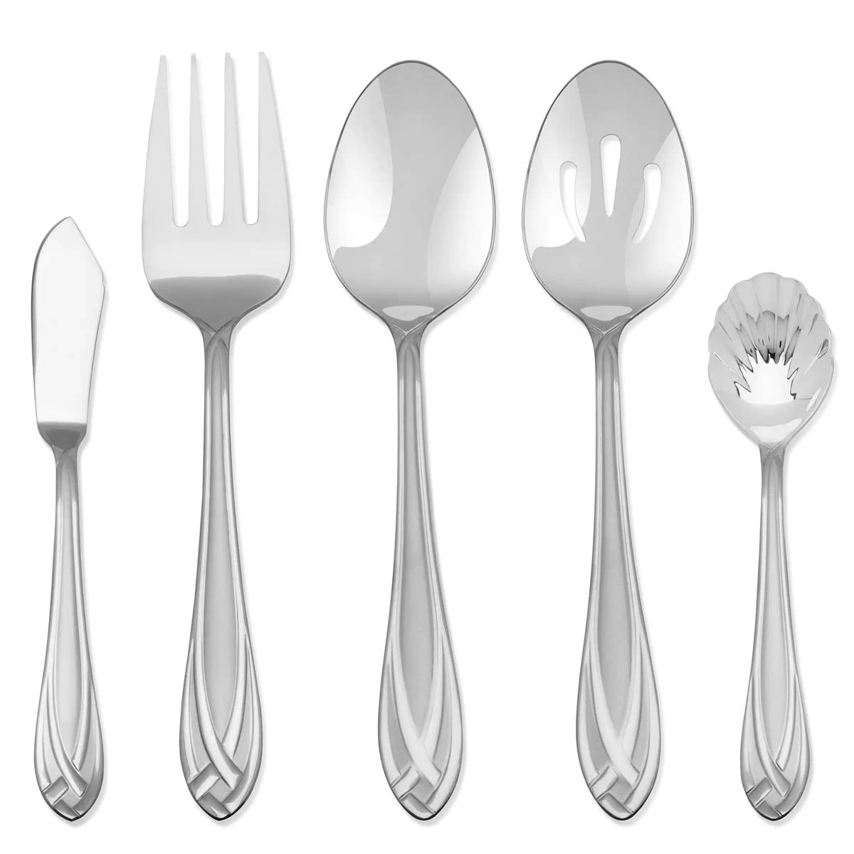 Lace Frosted 5pc Serving Set