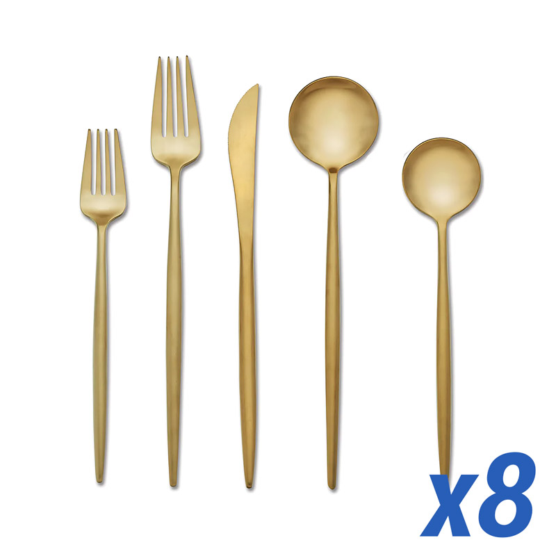 Zephyr Satin Gold 40pc Service for 8