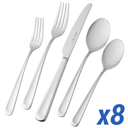 A photo of Silvano 45-pc Service for 8 Flatware Set