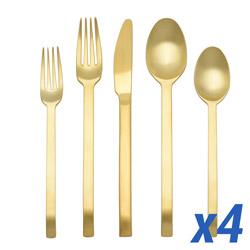 Spiga Gold Matte 20pc Service for 4