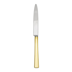 Vintage Gold Matte Handle Dinner Knife