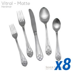 A photo of Vitral Matte 40pc Service for 8