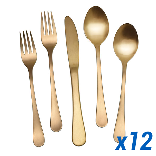Portofino Copper 60pc Service for 12