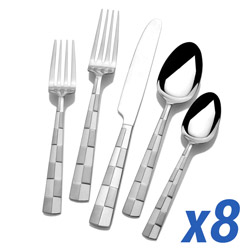 A photo of Checkered Frost 40 Piece Service for 8