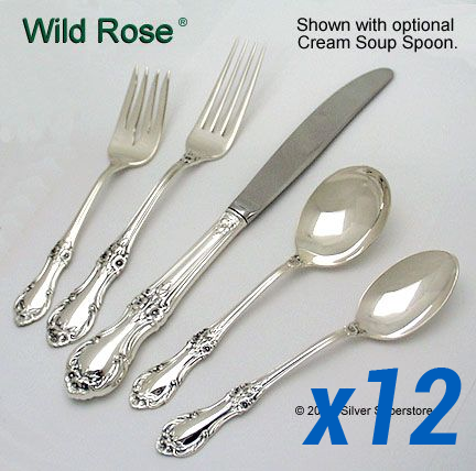 Wild Rose 66pc Set, Dinner Size, Oval Soup