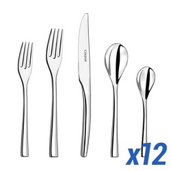 A photo of Steel 60pc Service for 12