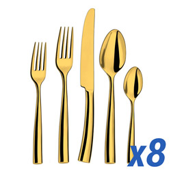 A photo of Silhouette Gold PVD 40 Piece Service for 8