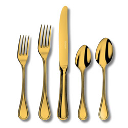 A photo of Le Perle Gold PVD 5 Piece Place Setting
