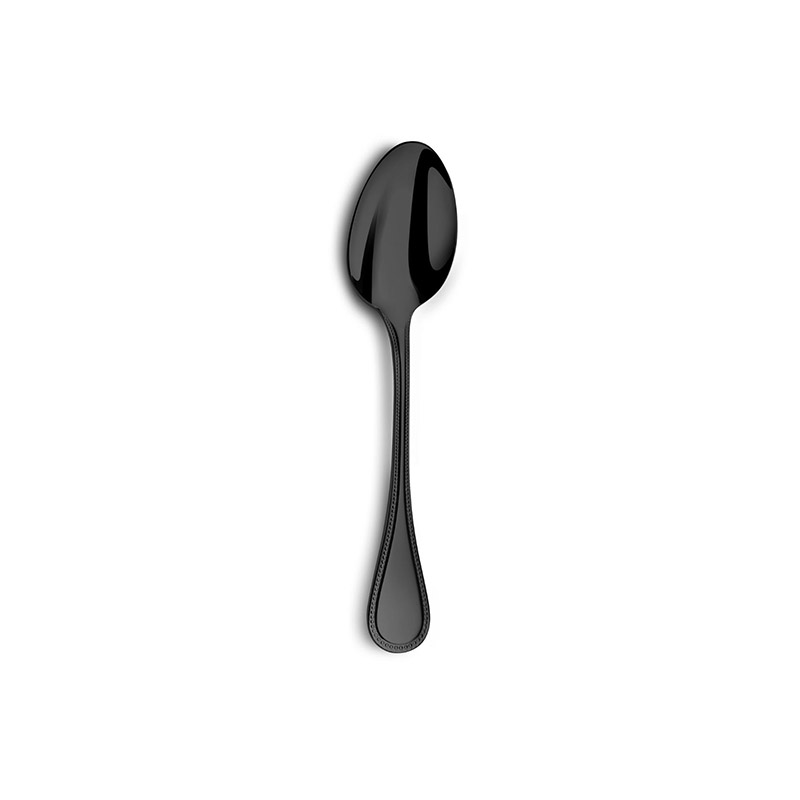 Le Perle Black PVD Dessert/Soup Spoon