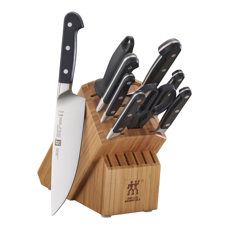 Zwilling Pro 10-pc, Knife Block Set, Bamboo