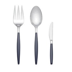 A photo of West 4th Street Midnight 3pc Serving Set