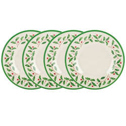 A photo of Holiday Accent Plate Set of 4, Melamine
