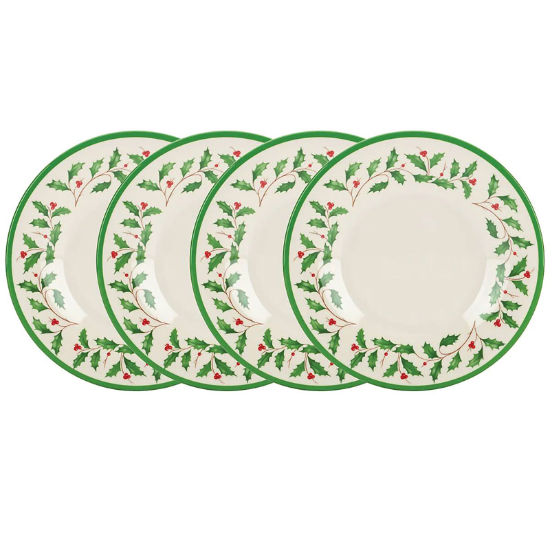 Holiday Accent Plate Set of 4, Melamine