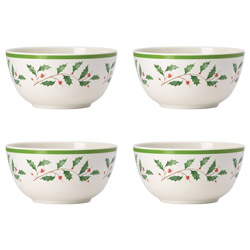 A photo of Holiday Bowls Set of 4, Melamine