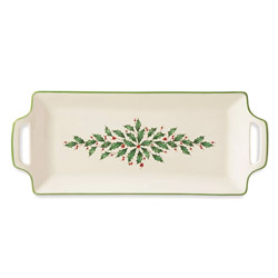 Holiday Handled Hors D'Oeuvre Tray