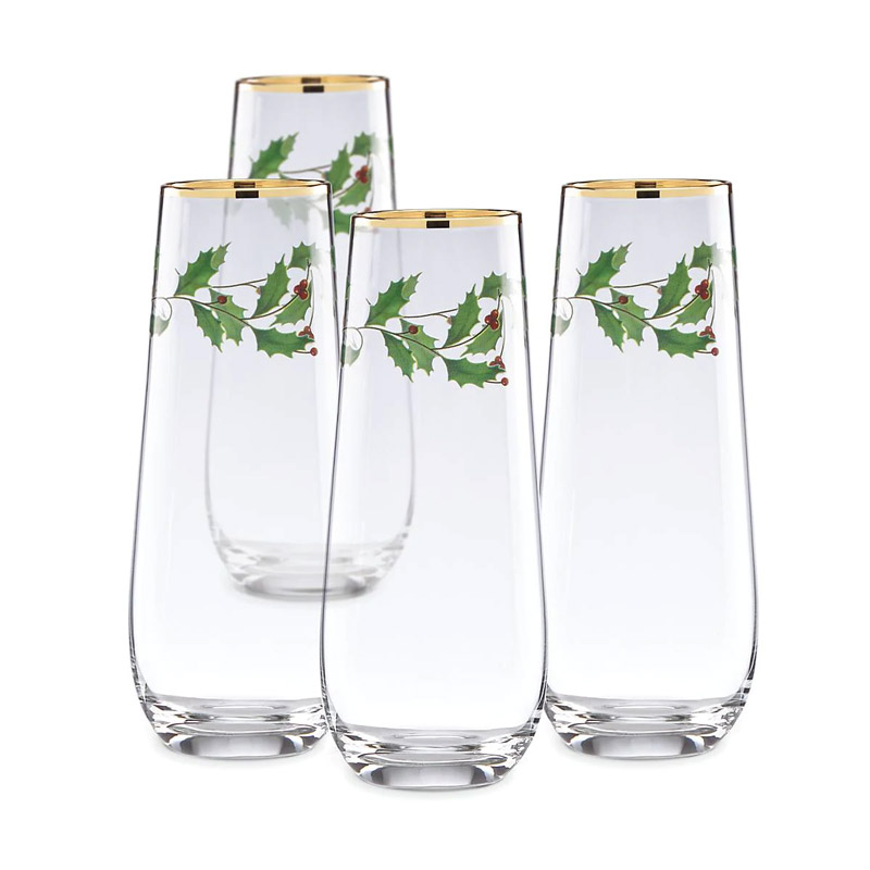 Lenox Holiday 4-Piece Iced Beverage Glass Set