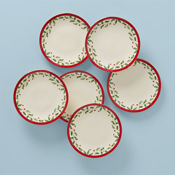 Holiday Accent Plates Set of 6