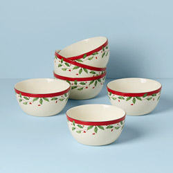 Holiday Dessert Bowls Set of 6