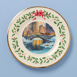 A photo of 2025 Annual Holiday Plate, Night Snow