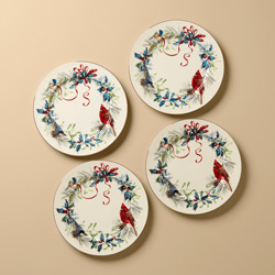 Winter Greetings Dinner Plates Set of 4