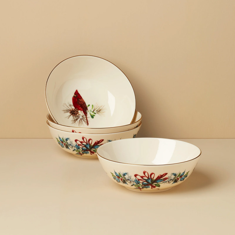 Winter Greetings Place Setting Bowls Set of 4