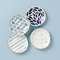 A photo of Blue Bay 4 Piece Tidbit Plate Set
