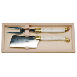 Laguiole Ivory 2 Piece Cheese Set