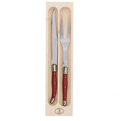A photo of Red 2pc Carving Set