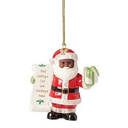 A photo of African American Santa with List