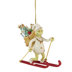 Grinch on Skis Ornament