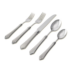 A photo of Violetta Pewter 5pc Place Setting