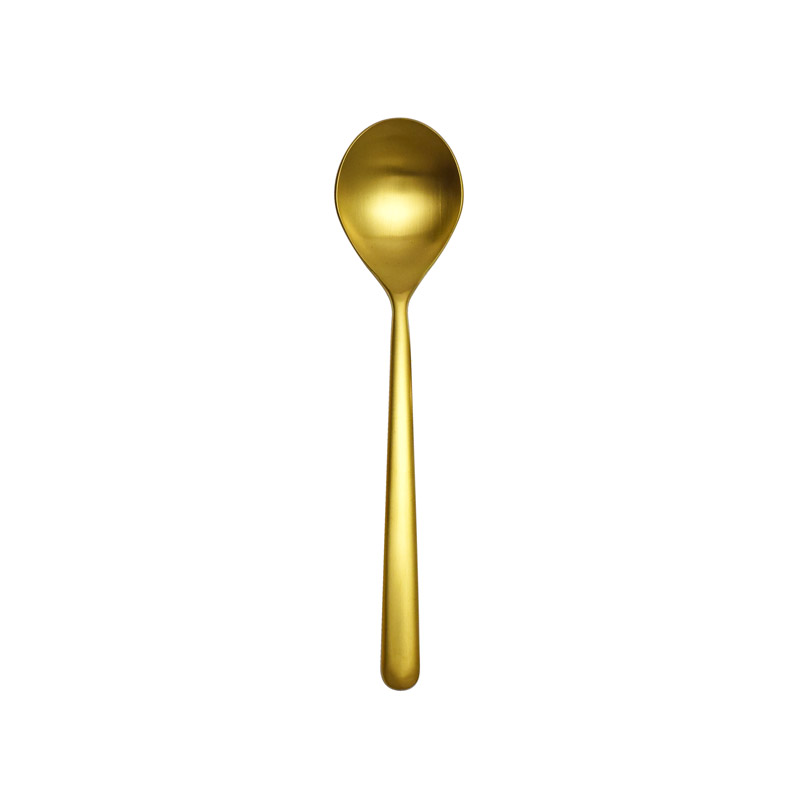 Linea Ice Oro Dessert Spoon, 7.125"