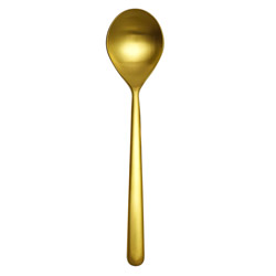 A photo of Linea Ice Oro Serving Spoon