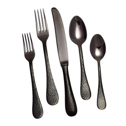 A photo of Epoque Oro Nero 5pc Place Setting