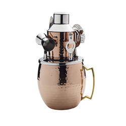 Hammered Moscow Mule 6pc Bar Set